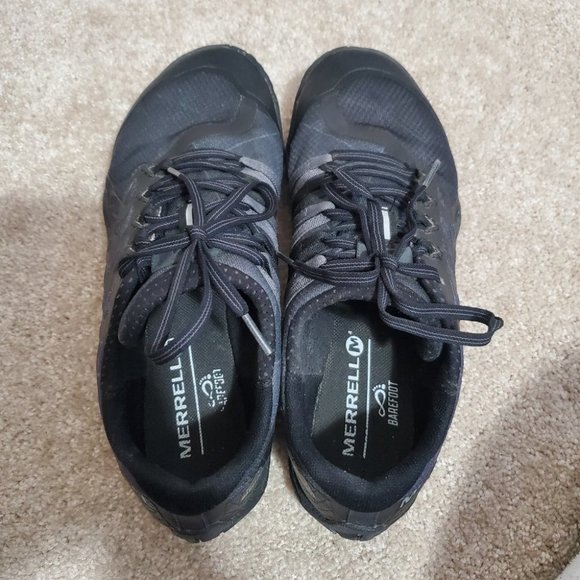 MERRELL / 7.5 / Men's Trail Glove 4 Barefoot Trail Running Shoes Black Grey - Picture 10 of 12